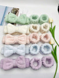 Fluffy Spa Headband & Wristband Set