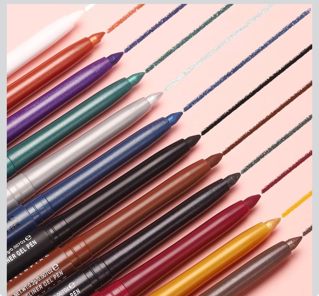 Langmanni 12 Pack Color Eyeliner Set