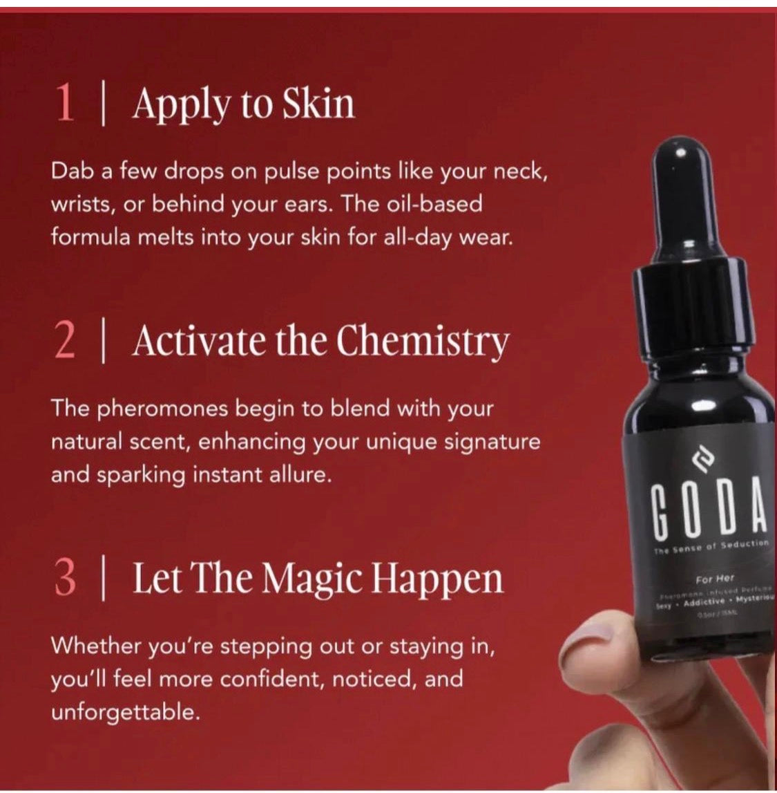 GODA Pheromone Perfume Oil — The Sense of Seduction