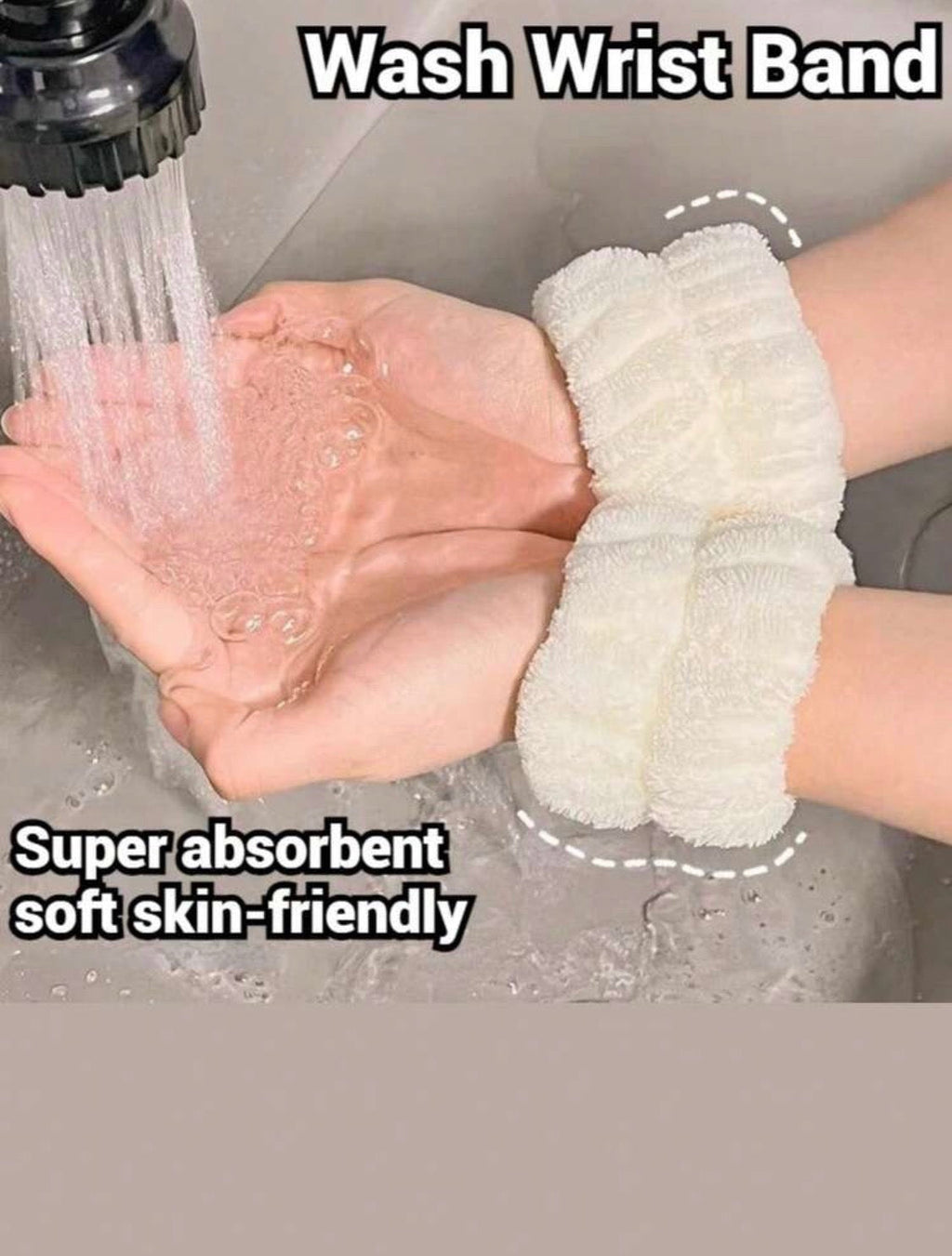 Fluffy Spa Headband & Wristband Set